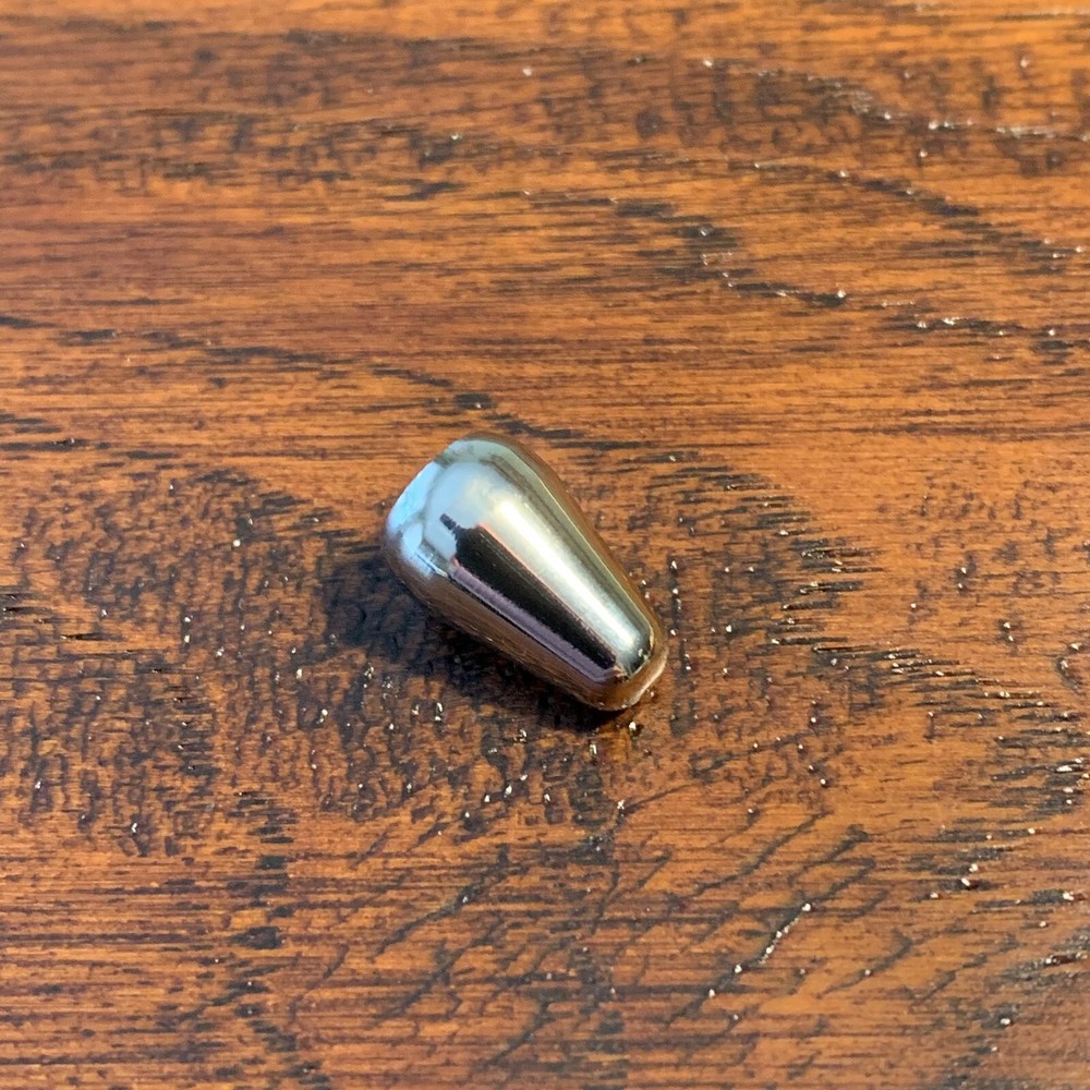 1 x Solid Brass - CHROME Plated / Stratocaster Switch Tip with Set Screw / New