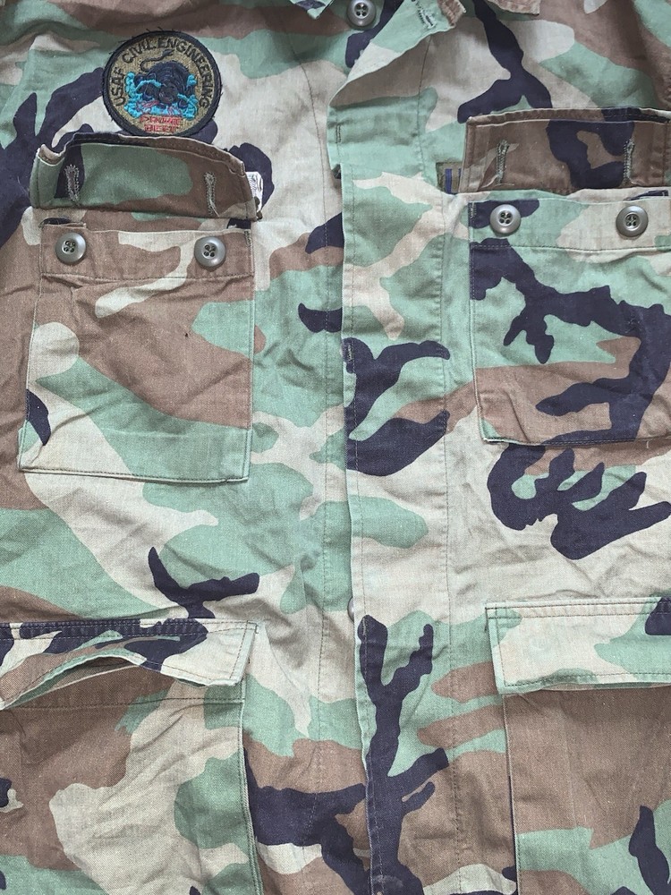 US Air Force Prime BEEF Civil Engineering BDU Jacket Staff Sergeant Medium Camo