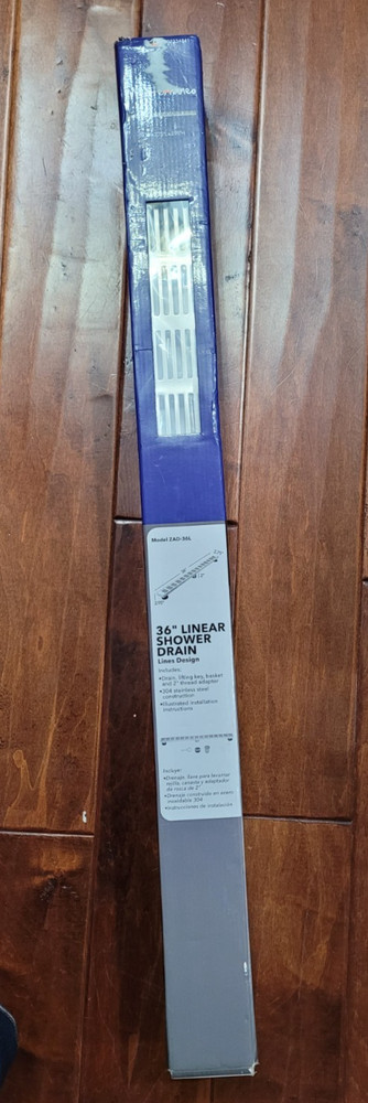 Mediterraneo 36 in. Linear Shower Drain, Lines Design
