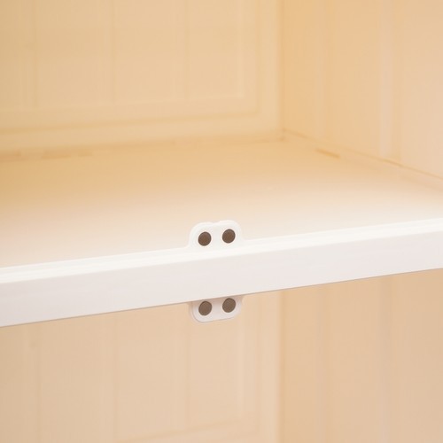 5 Tier Plastic Storage Containers with Doors & Wheels Foldable Organization