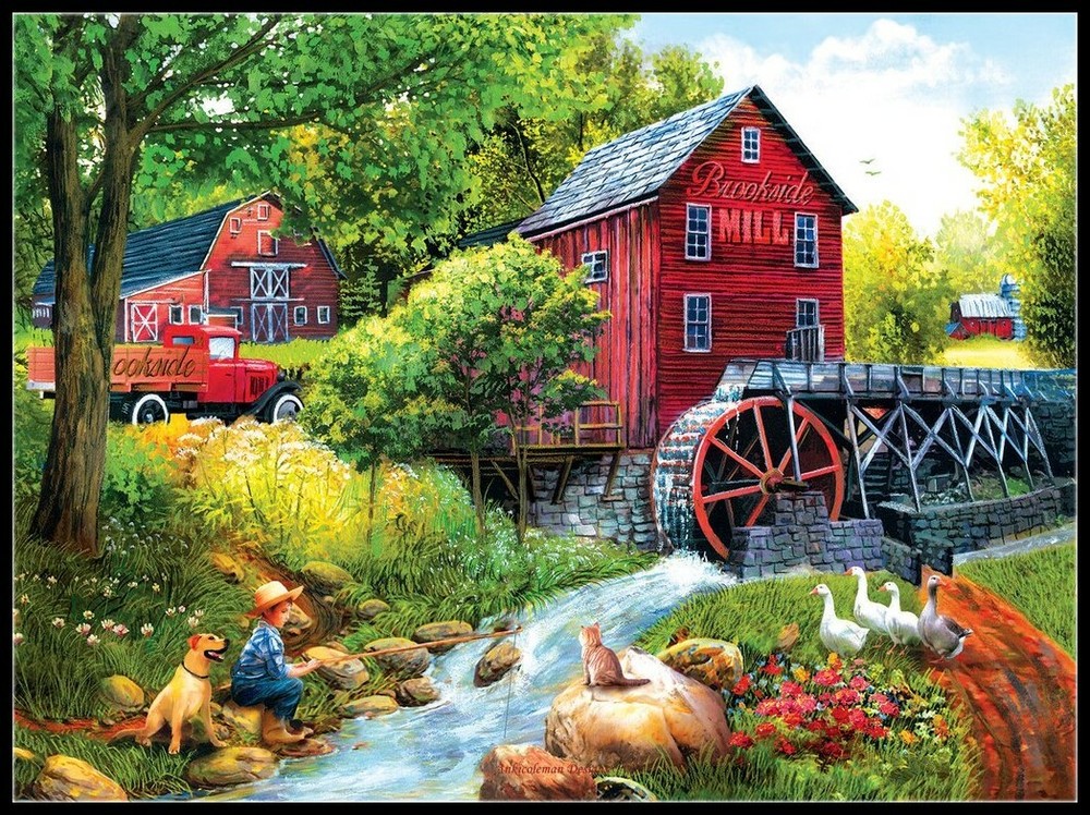 Playing Hookey - DIY Chart Counted Cross Stitch Patterns Needlework DMC Color
