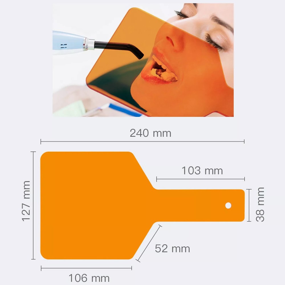 1Pc Dental Composite Protective Eye-Protector Handheld Curing Light Plate Shield