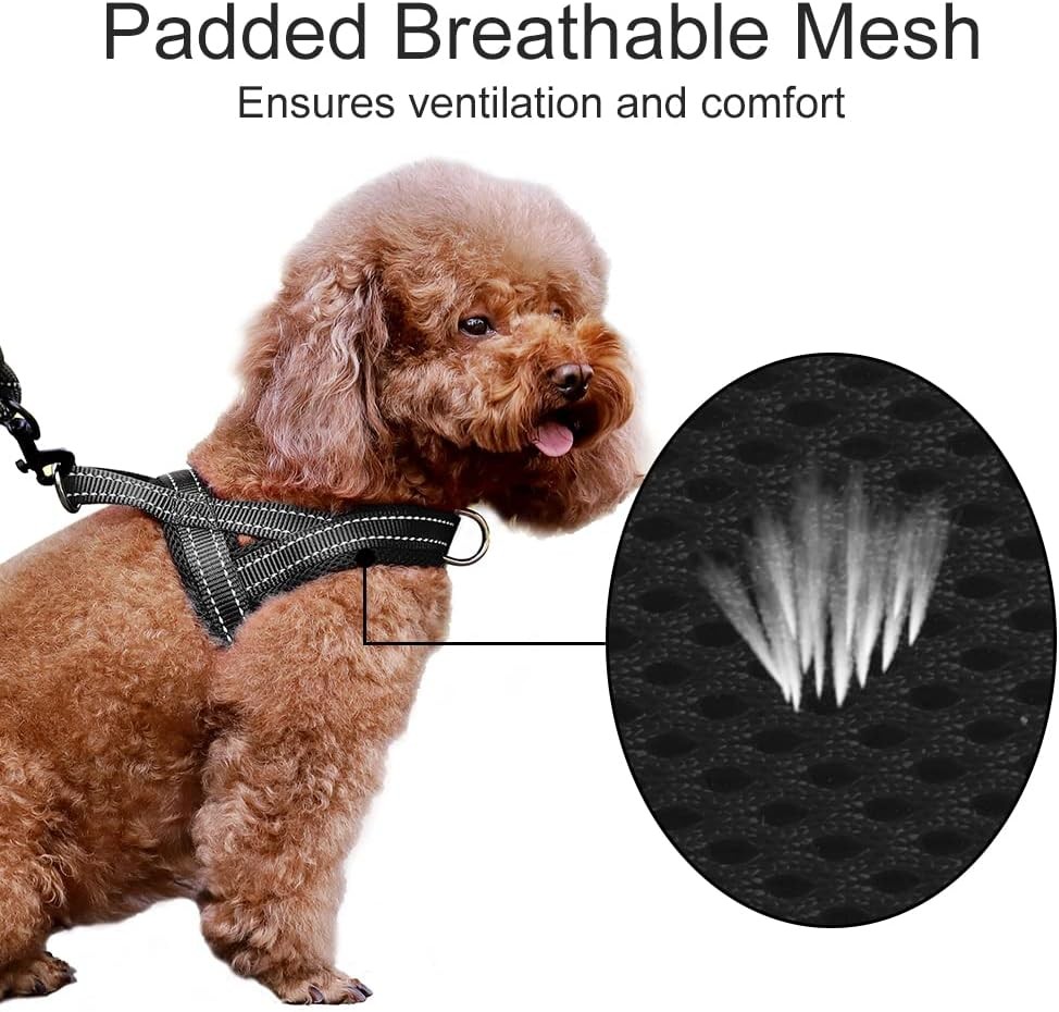 No Pull Dog Harness W/ Breathable Mesh Padded Adjustable Reflective Escape Proof