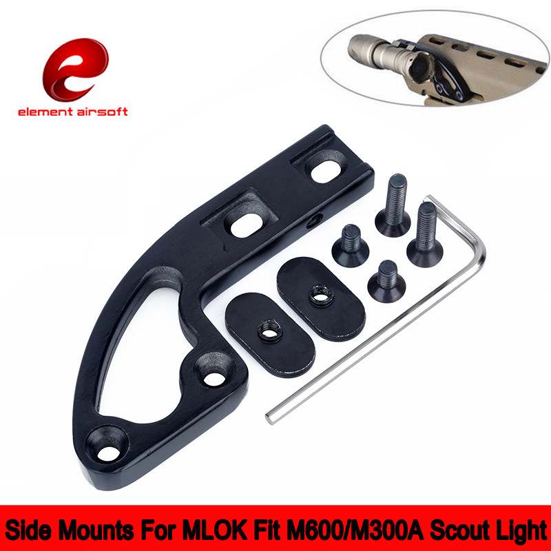 Flashlight Offset Side Mounts For MLOK Side Rail Fit M600C/ M300A Flashlight