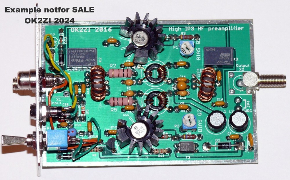 Push-pull HF preamplifier high IP3 bare PCB