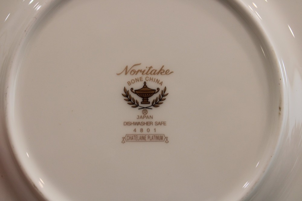 Noritake Chatelaine Platinum 6 Salad Plates 8 5/8"