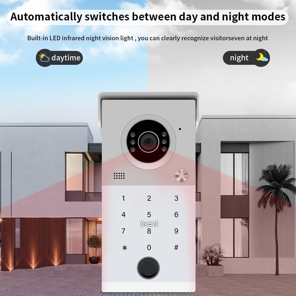 Smart Video Door Phone System Support Remote Unlock,Night Vision