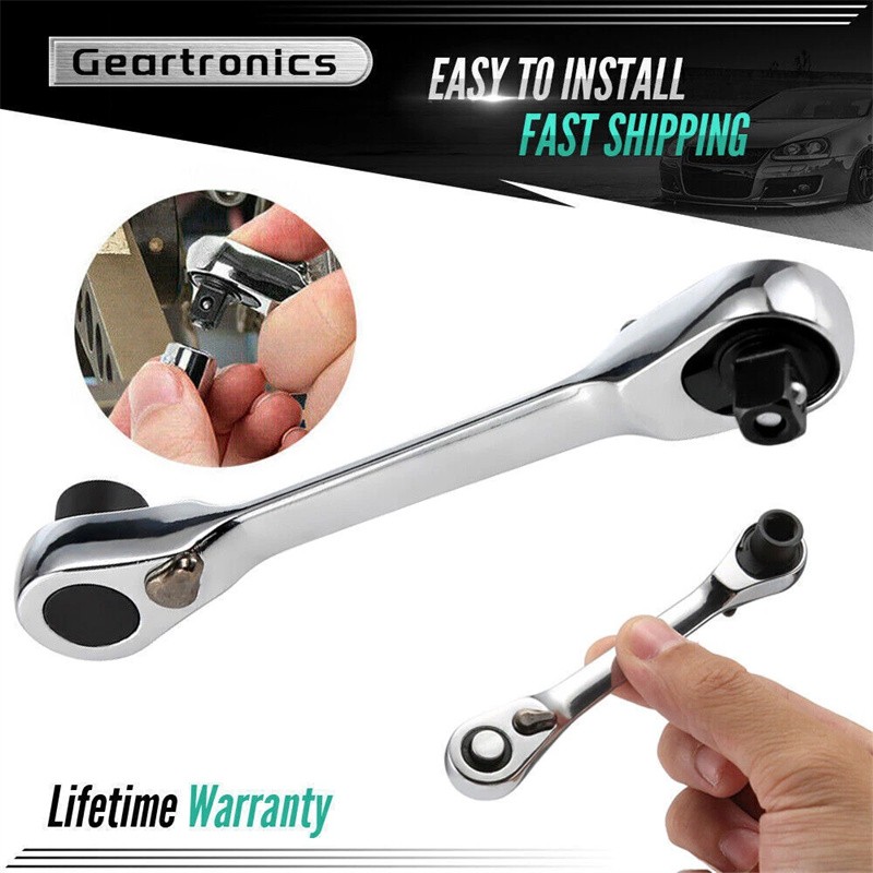 1/4" Mini Double-Ended Quick Socket Ratchet Wrench Rod Screwdriver Bit Tools