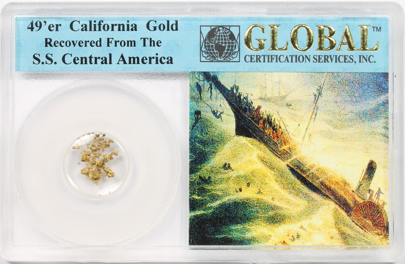 49-er California Gold Pinch S.S. Central America Shipwreck Recovered GCS