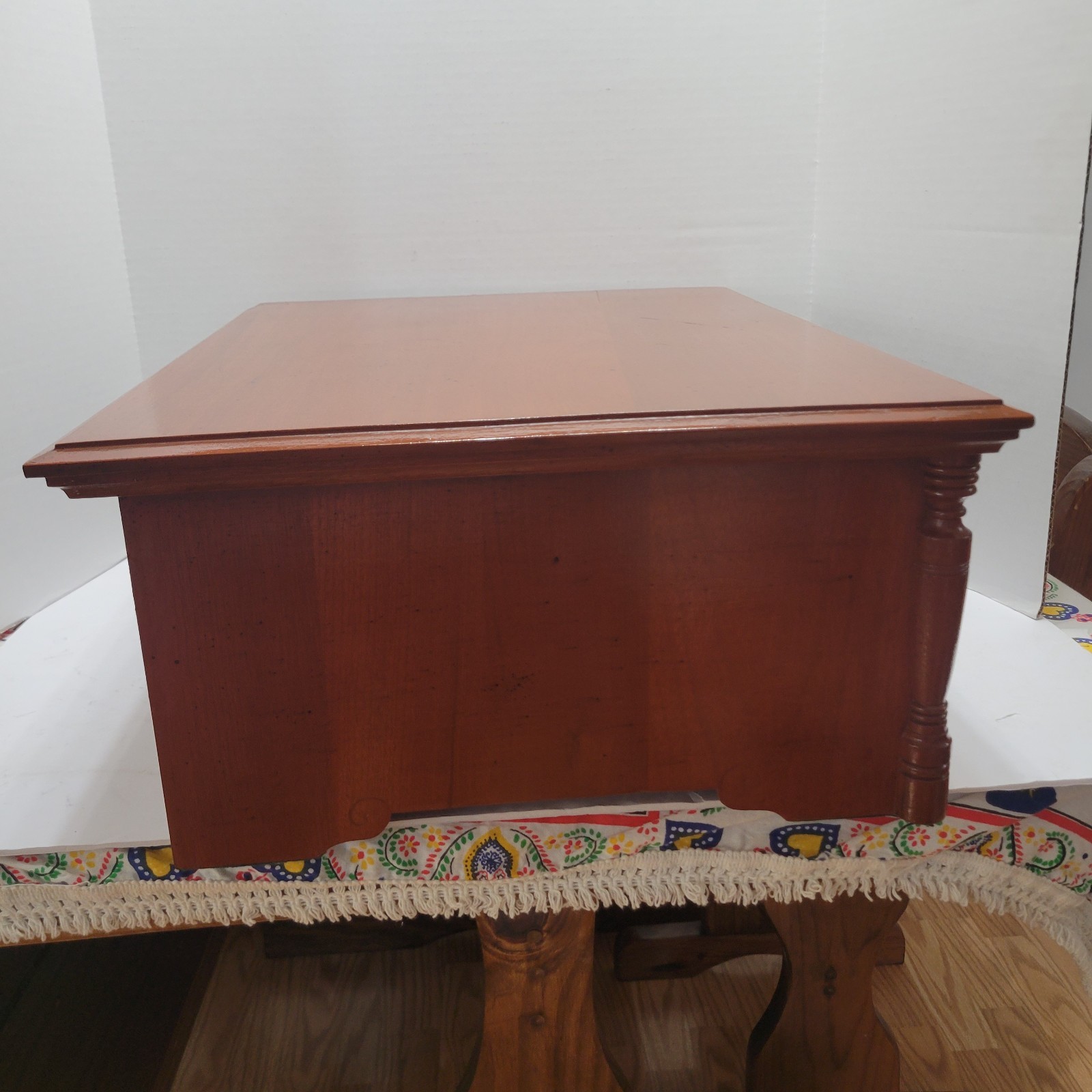 Antique J & P Coats 2 Draw Wood Spool Cotton Cabinet Counter Top Store Display