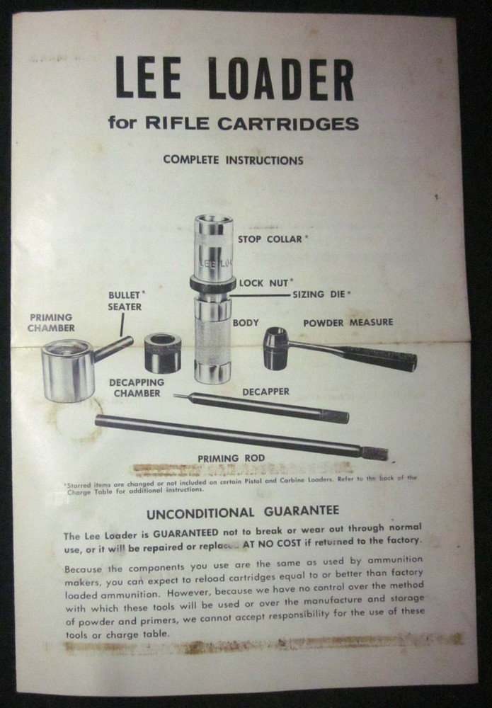 Lee Classic Loader for .30-06 With Instructions