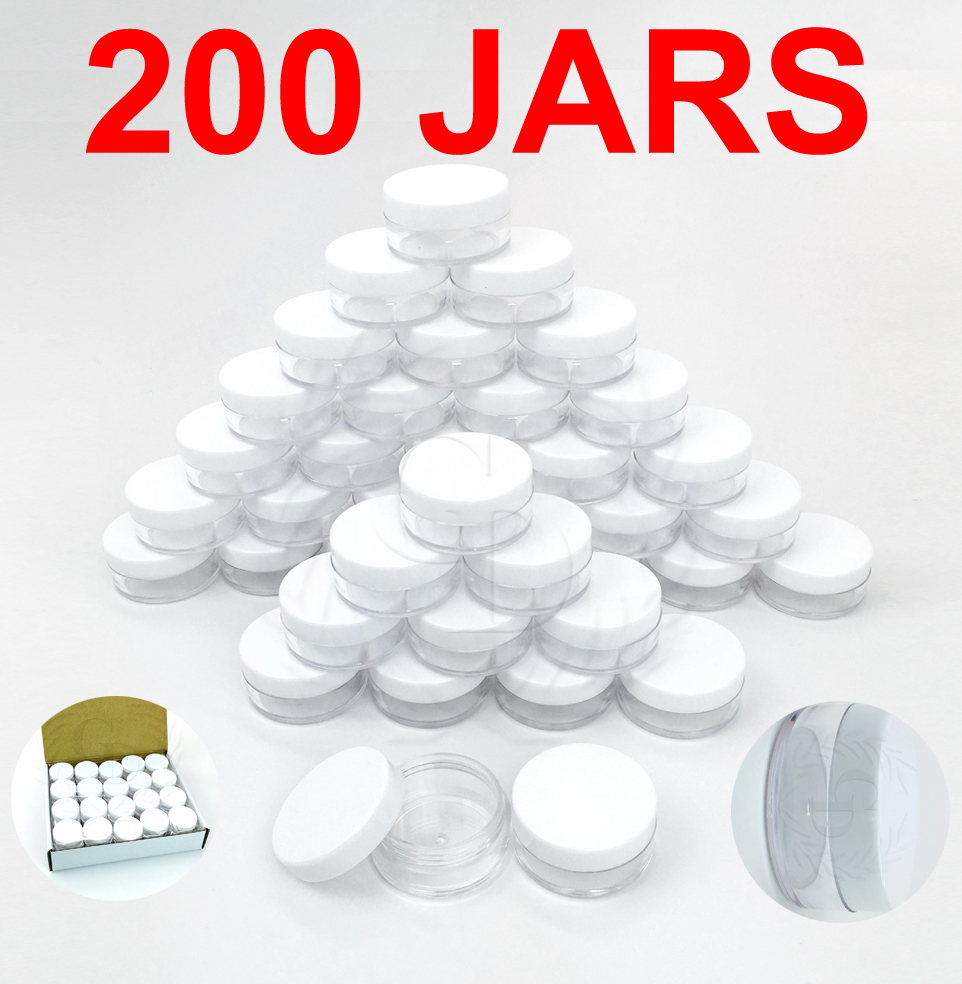 200 Packs 10 Gram/10ML High Quality Makeup Cream Cosmetic Sample Jar Containers