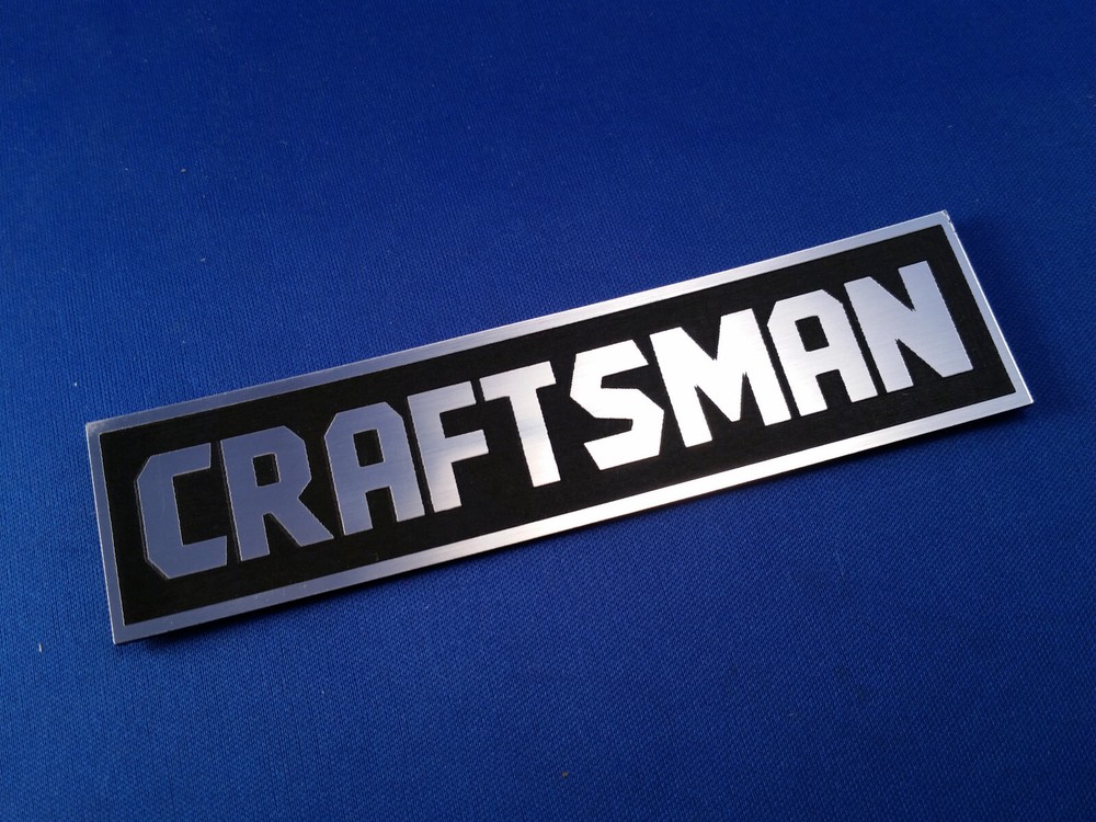 Handmade Laser-etched Toolbox Emblem - Craftsman