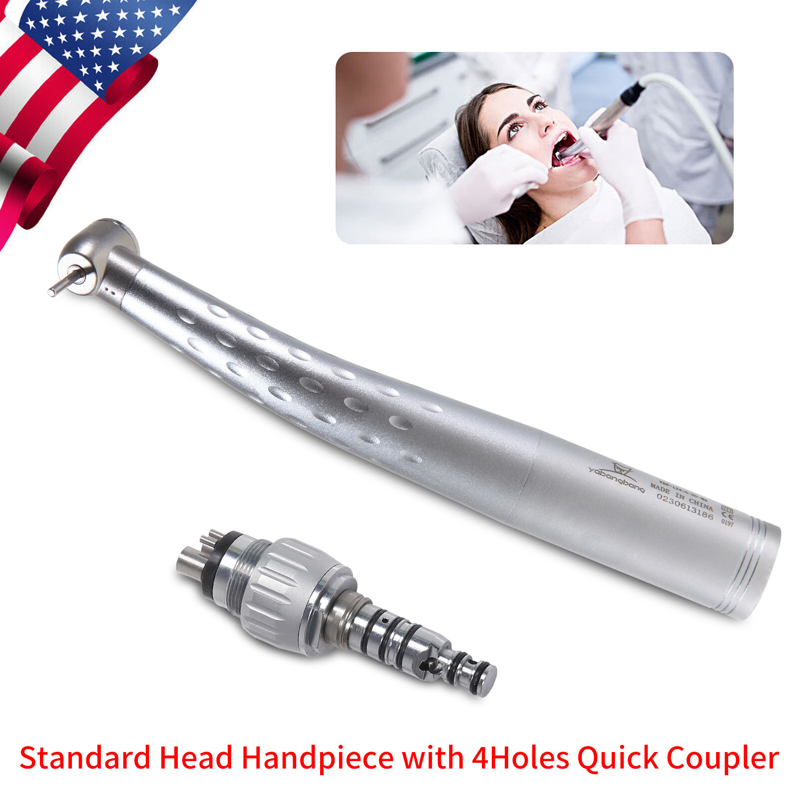 Kavo Style Dental High Speed Handpiece with 4 Hole Quick Coupler Coupling USA
