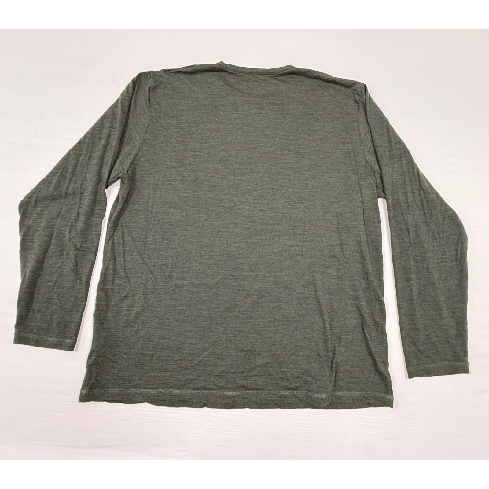 Karbon Shirt Mens 2XL Green Merino Wool Long Sleeve Base Layer Crewneck Top