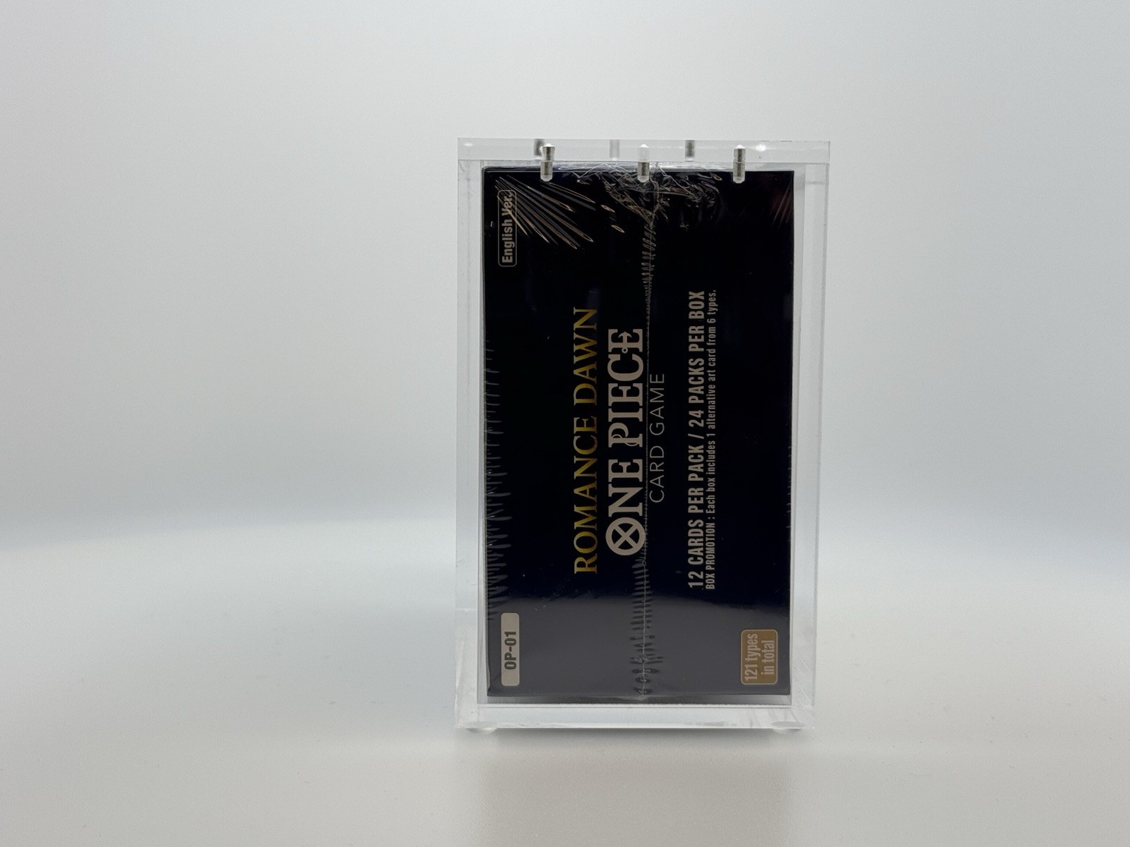 One Piece OP-01 Blue Bottom Booster Box Acrylic Case | Magnetic Lid | UV Res.