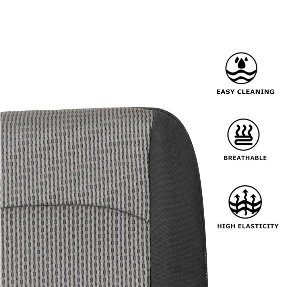 Front Left Driver Side Bottom Replacement Cloth Seat Cover Dark Driver Bottom