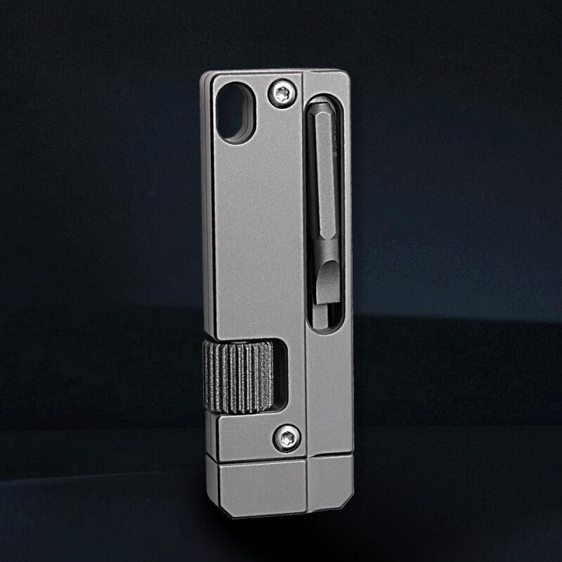 EDC Titanium Adjustable Wrench Screwdriver Pocket Multi Tools Portable Keychain