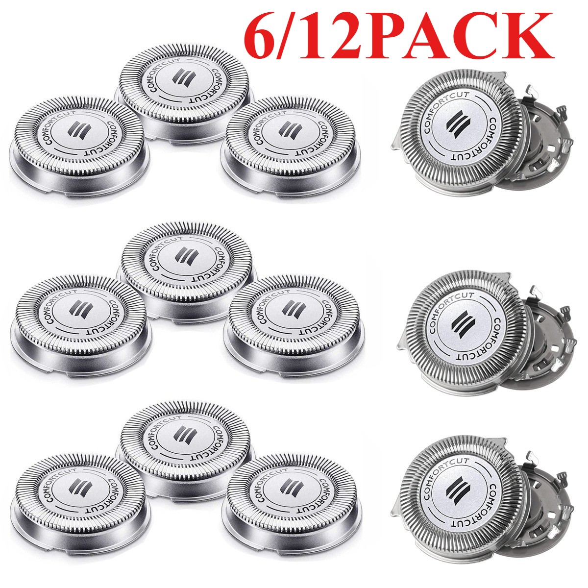 NEW SH30 Replacement Heads for Philips Norelco Series 3000 2000 1000 SH30 Blades