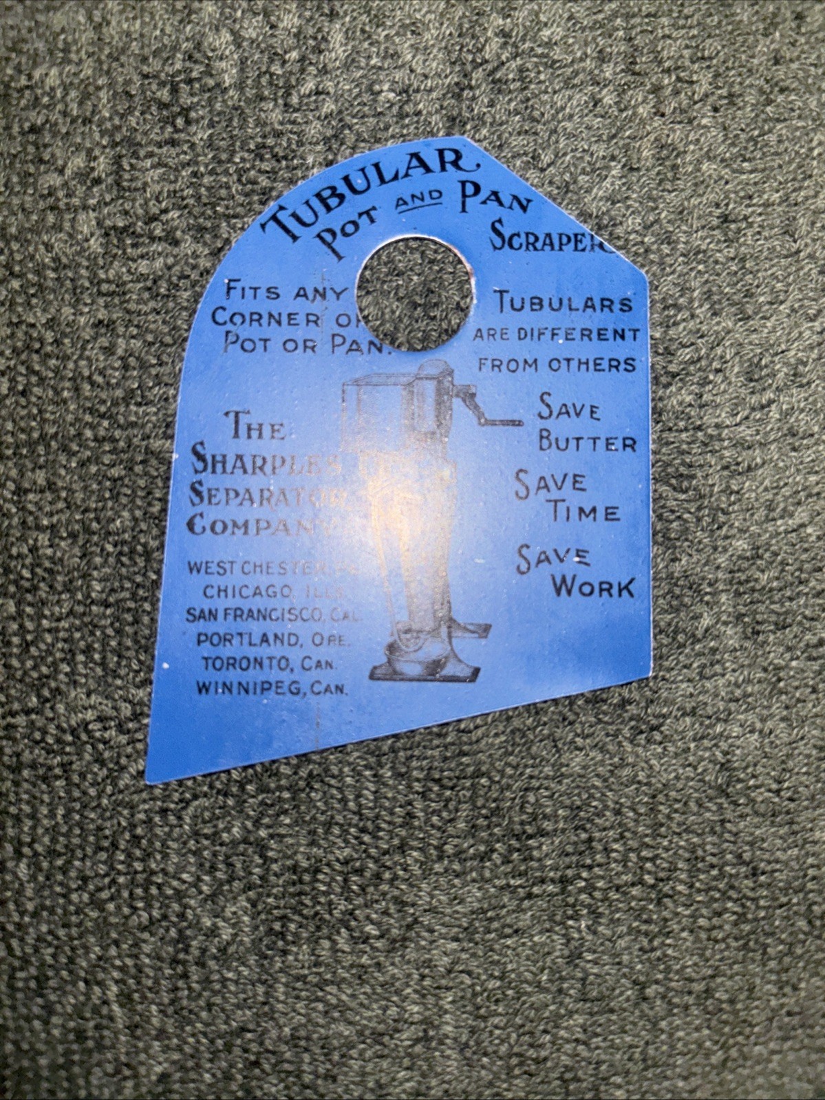 Antique Sharples Tubular Cream Separator Pot & Pan Scraper *West Chester, PA*