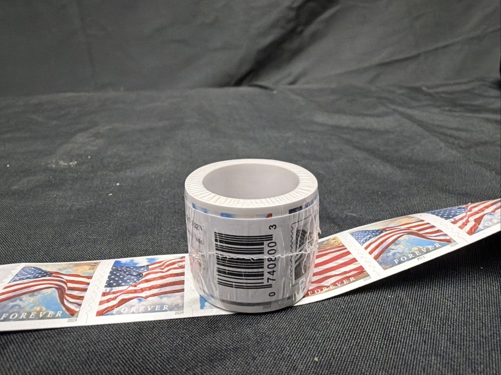 One-Hundred (100) Count Rolls U.S Flags 2024