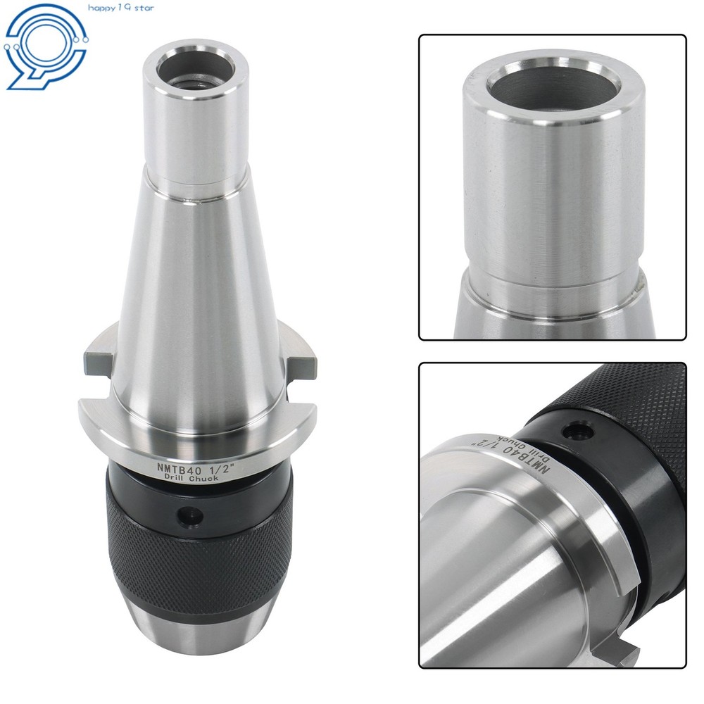 NMTB40 Drill Chuck 1/2 Keyless Operation Integral Shank 5/8-11 Pull Stud