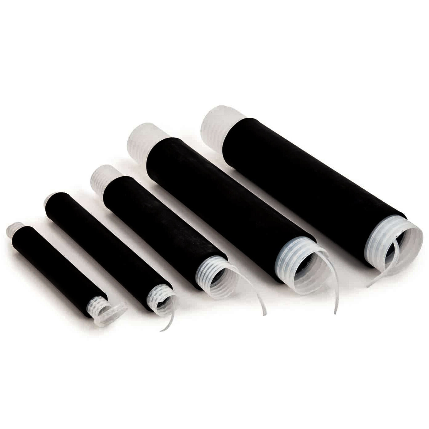 Rubber Silicone Cold Shrink Tubing - Size Ranges 0.22" to 3.7" - Electriduct