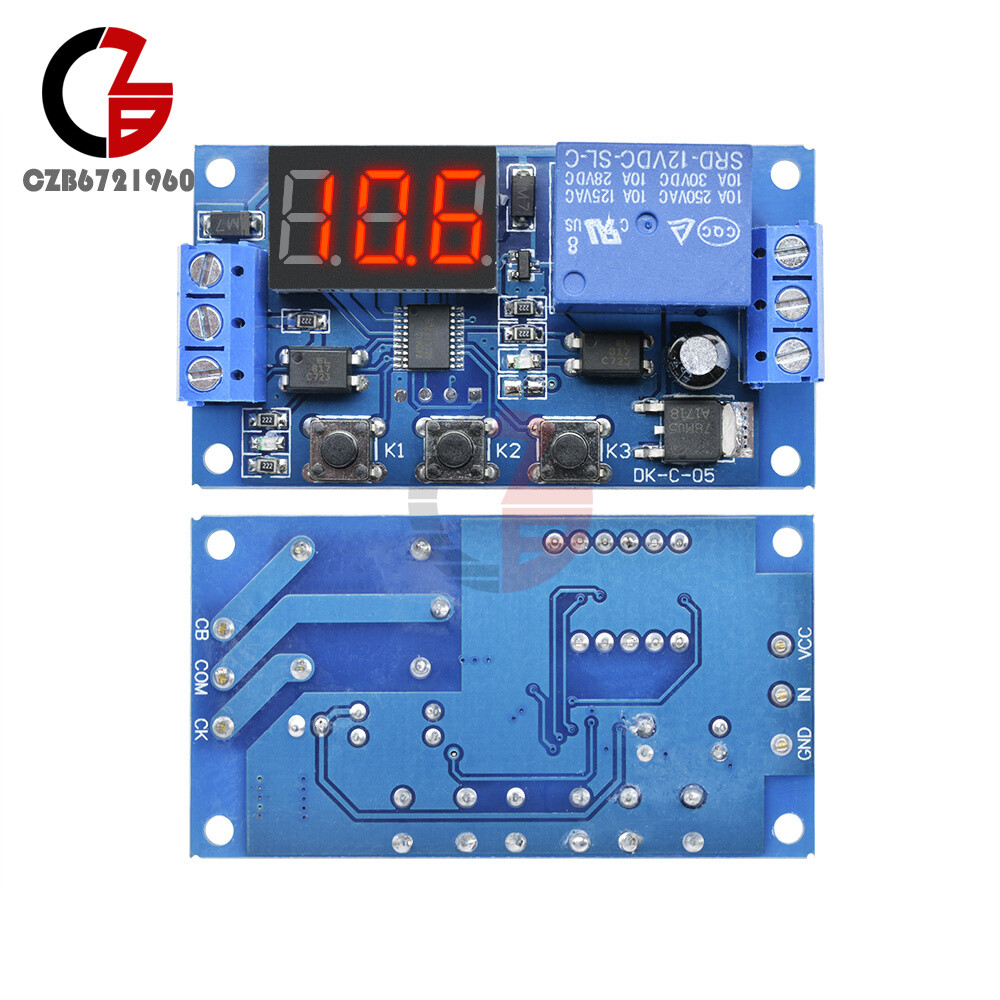 DDC-331 Digital DC12V LED Display Delay Time Timer Relay Module Control Switch