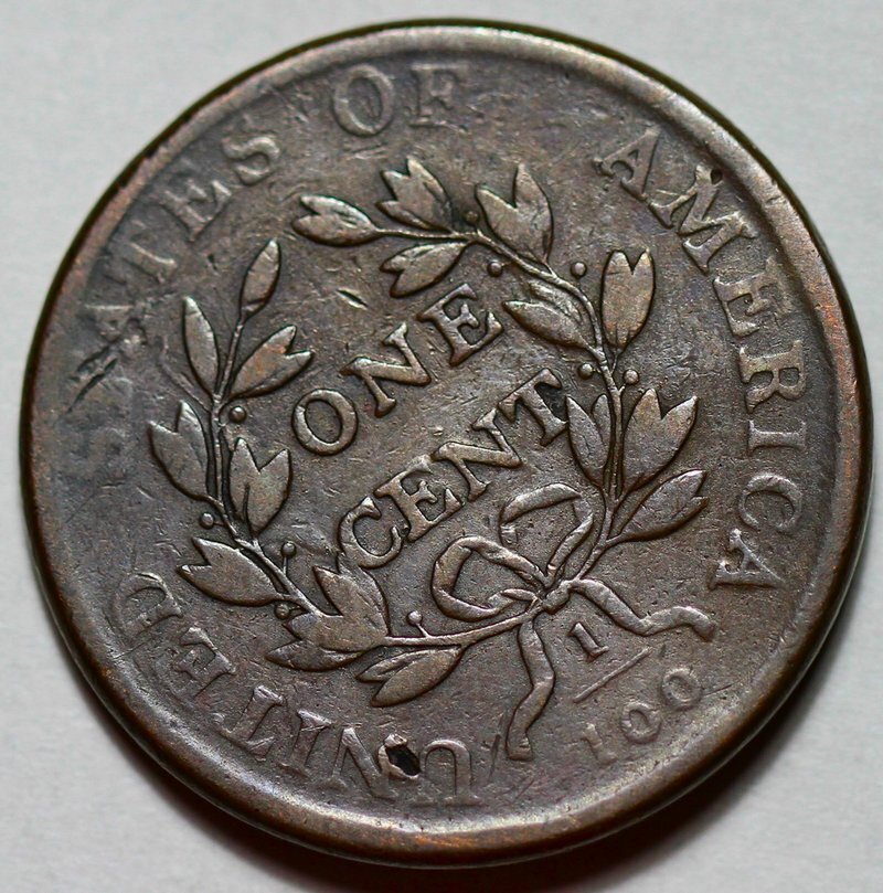 1802 Draped Bust Large Cent - Stemless - Damage - US 1c Copper Coin