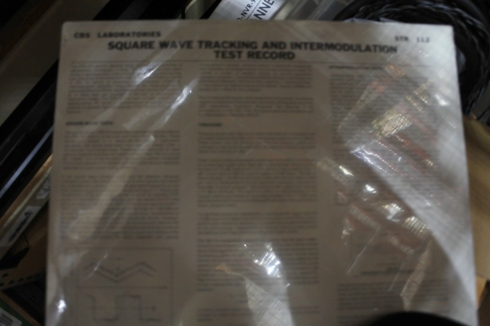 CBS LABORATORIES TECHNICAL, PROFESSIONAL TEST RECORD, STR-112 NEW (E30)