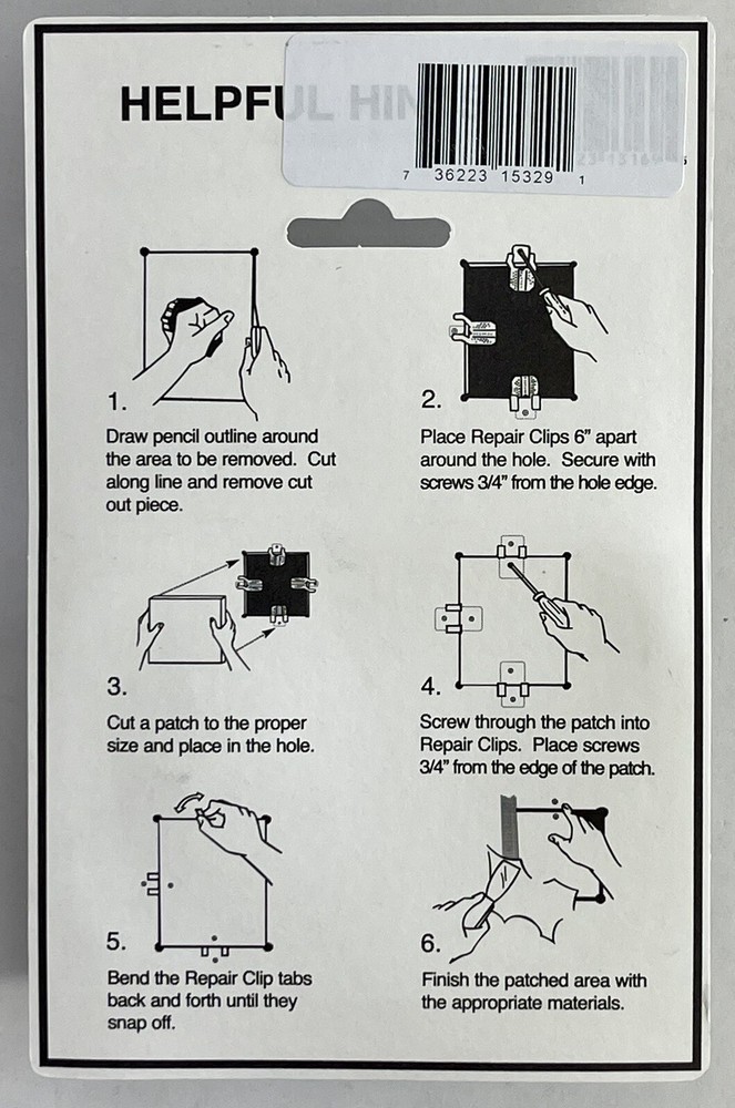 Drywall Clips 5/8" Construction Metals Insta-back 120 Per Case