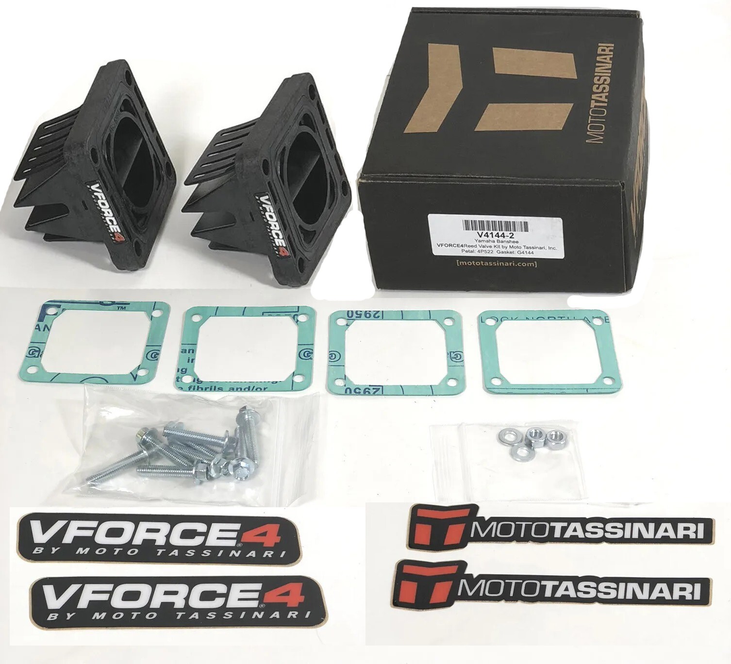 2X Banshee V Force 4 Reeds Cages VForce Yamaha YFZ350 reed valve V4144-2 .