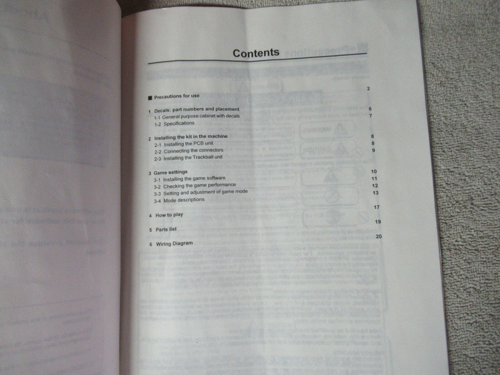 poor condition SIMPSON'S BOWLING KONAMI ARCADE game manual