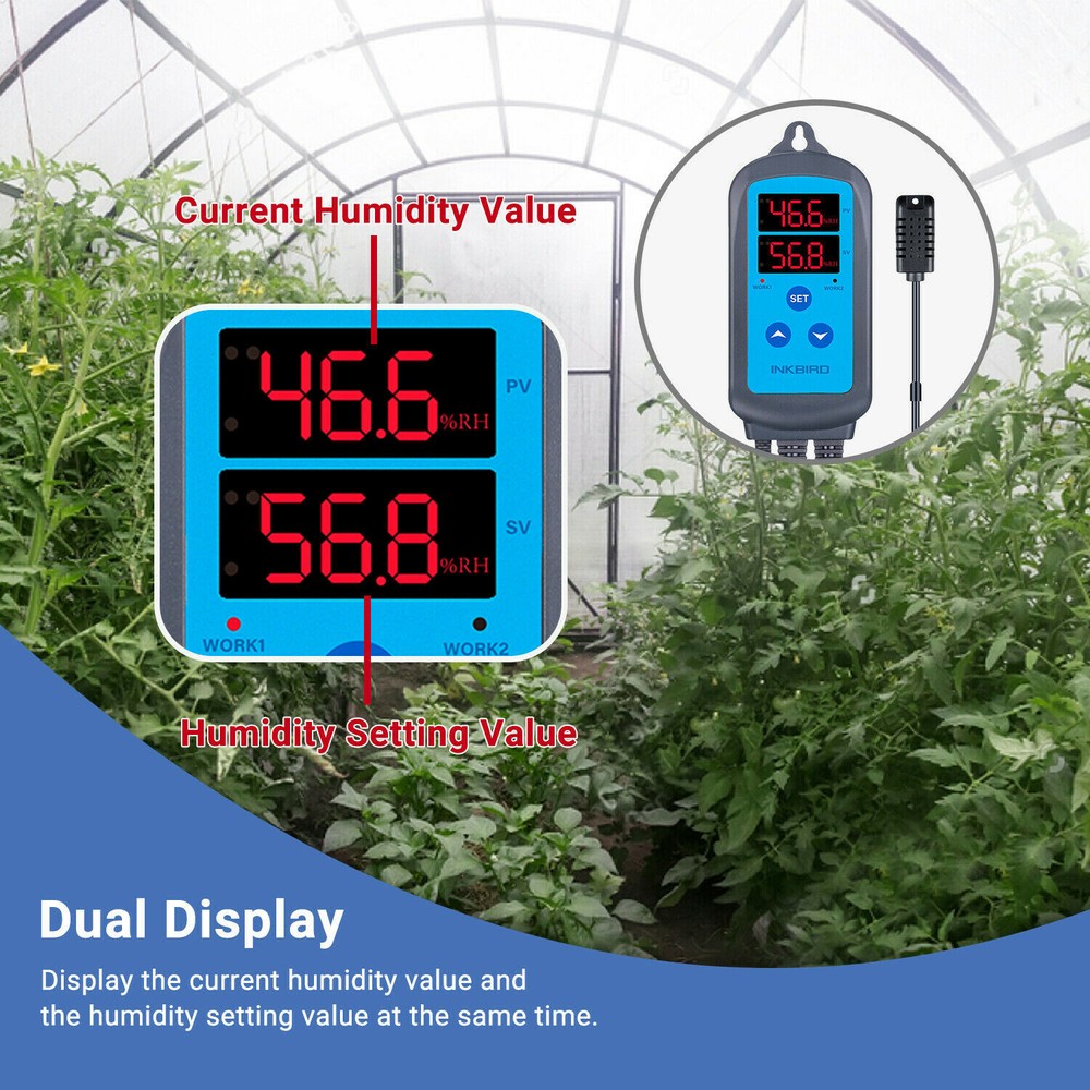 Inkbird Digital Temperature Controller + Smart Humidistat Hydroponics Seedling