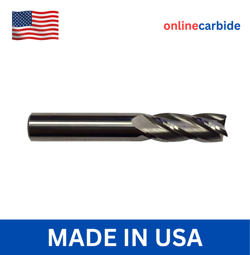 1/2" 4 FLUTE CARBIDE END MILL - REGULAR LENGTH