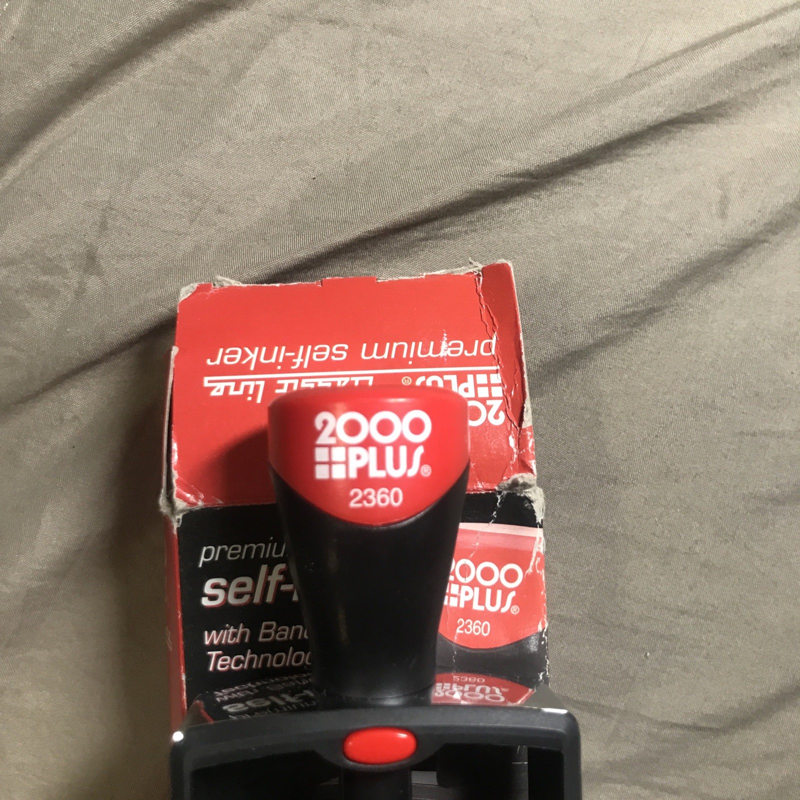 Used 2000 Plus Classic Line Premium Self Inker Date Stamp Black /open Box