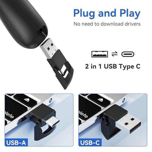 Presentation Clicker with Case Storage: Wireless Presenter Red Laser + Case