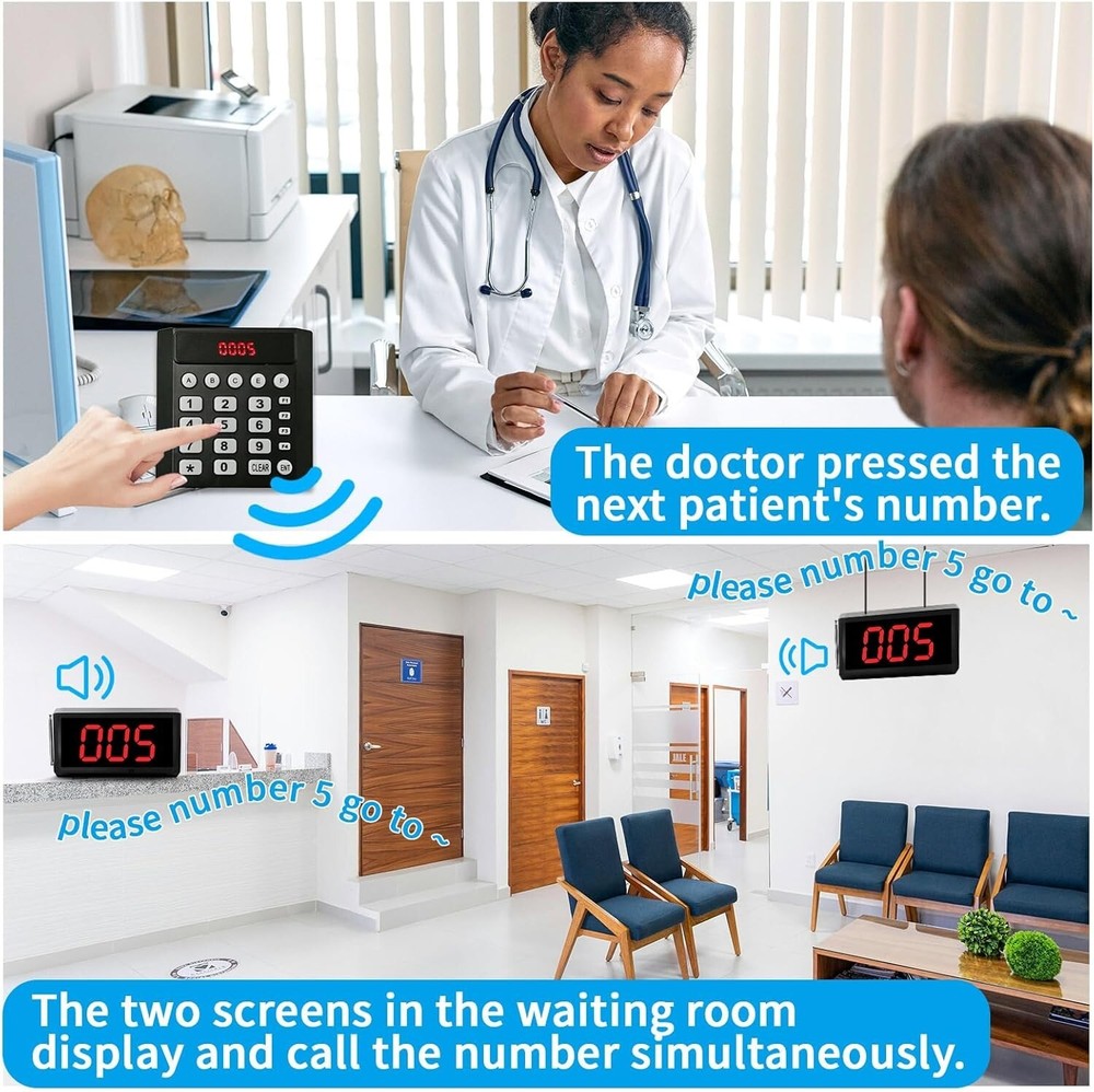 Queue Calling System Pager Call - Take A Number System Waiting Number System