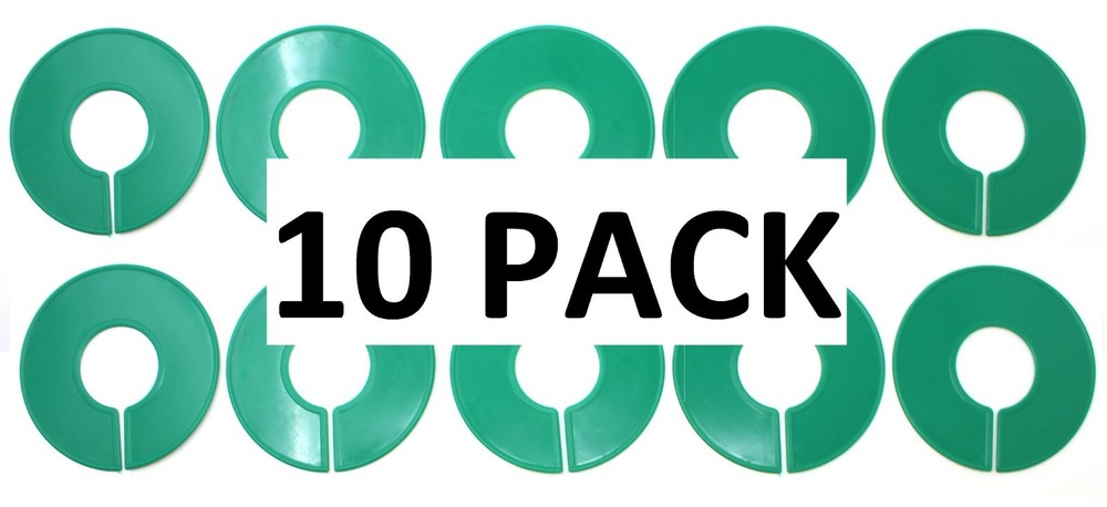 Green Round Plastic Blank Rack Size Dividers - Multi-Pack