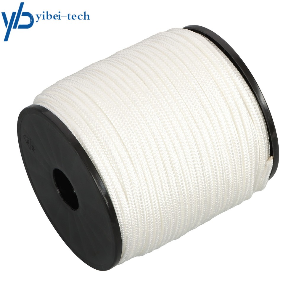 1/4 Inch Nylon Polyester Cord 250 Foot Spool Solid Braid Industrial Grade White