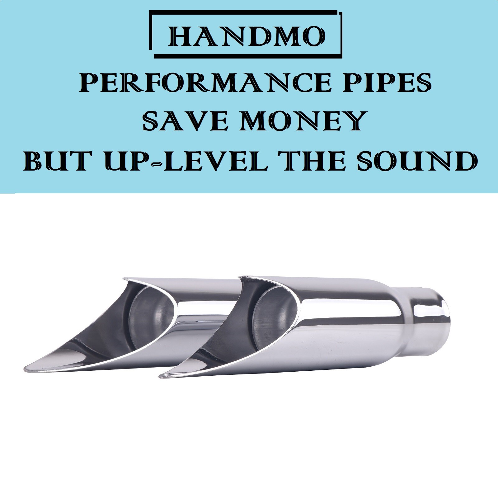 SHARKROAD Gp Shorty Style Slip On Mufflers For Harley Softail 1986-2017 Chrome