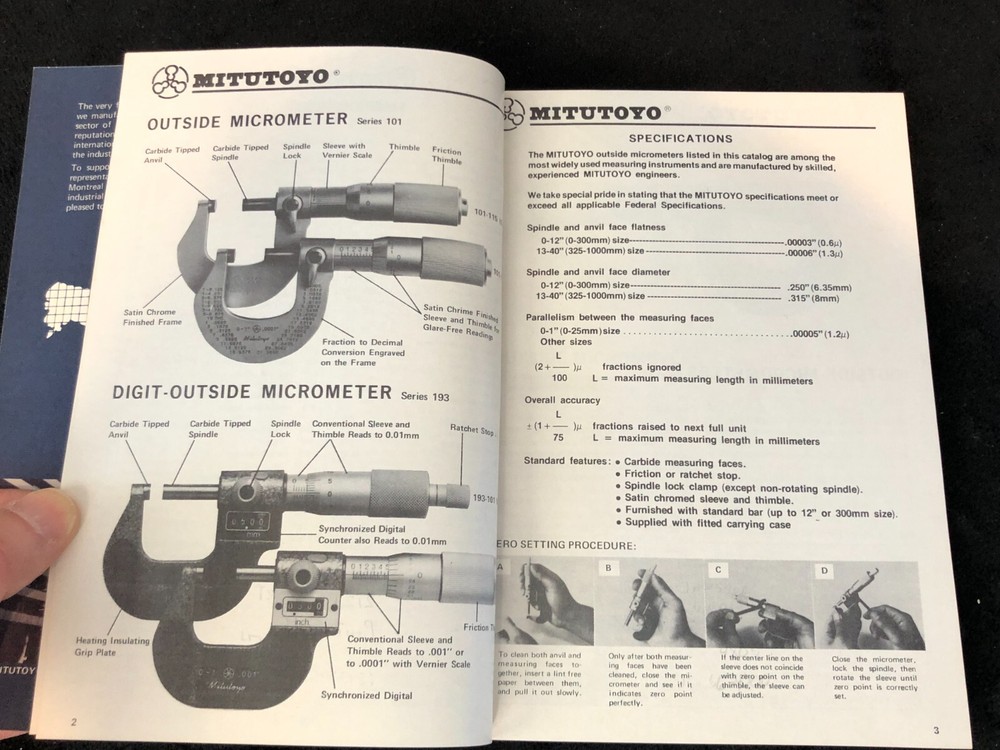 1976 Mitutoyo Measuring Instruments Catalog No. 2000 Second Edition