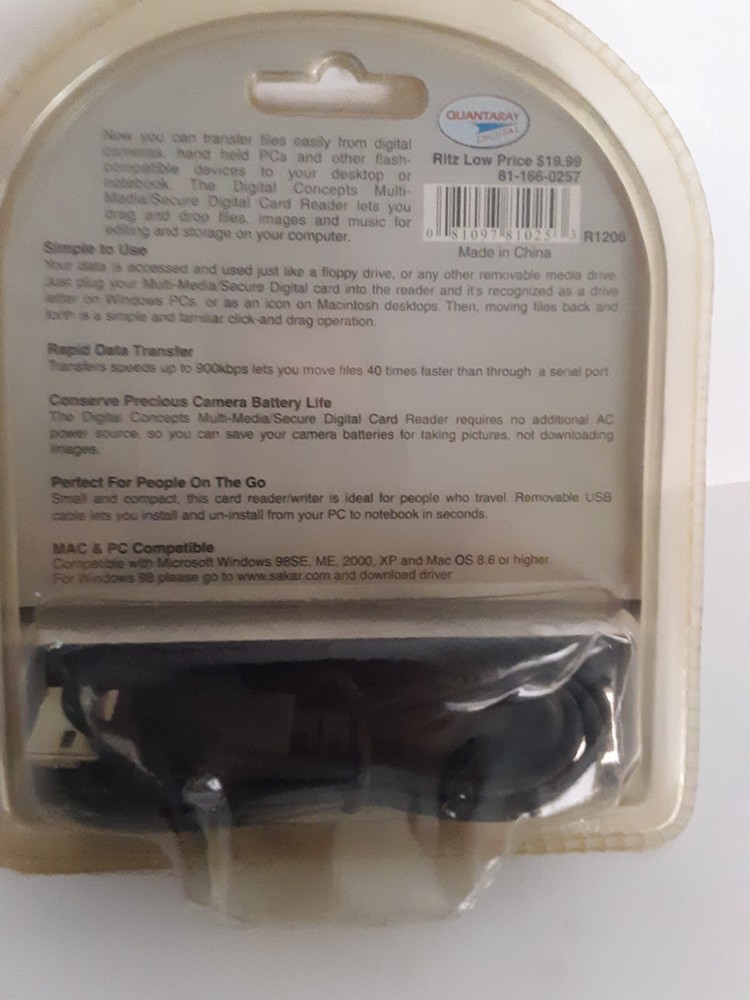 New Digital Camera Multi-Media/Secure Digital Card Reader/Writer