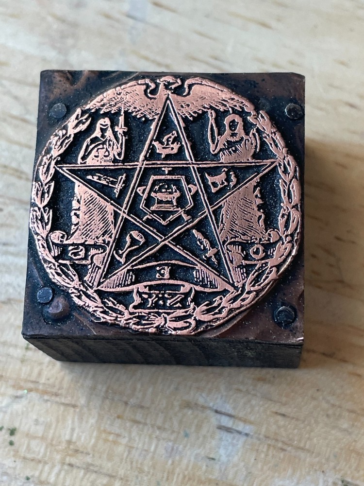 Printing Letterpress Printers Block Copper Order Of The Eastern Star (479)