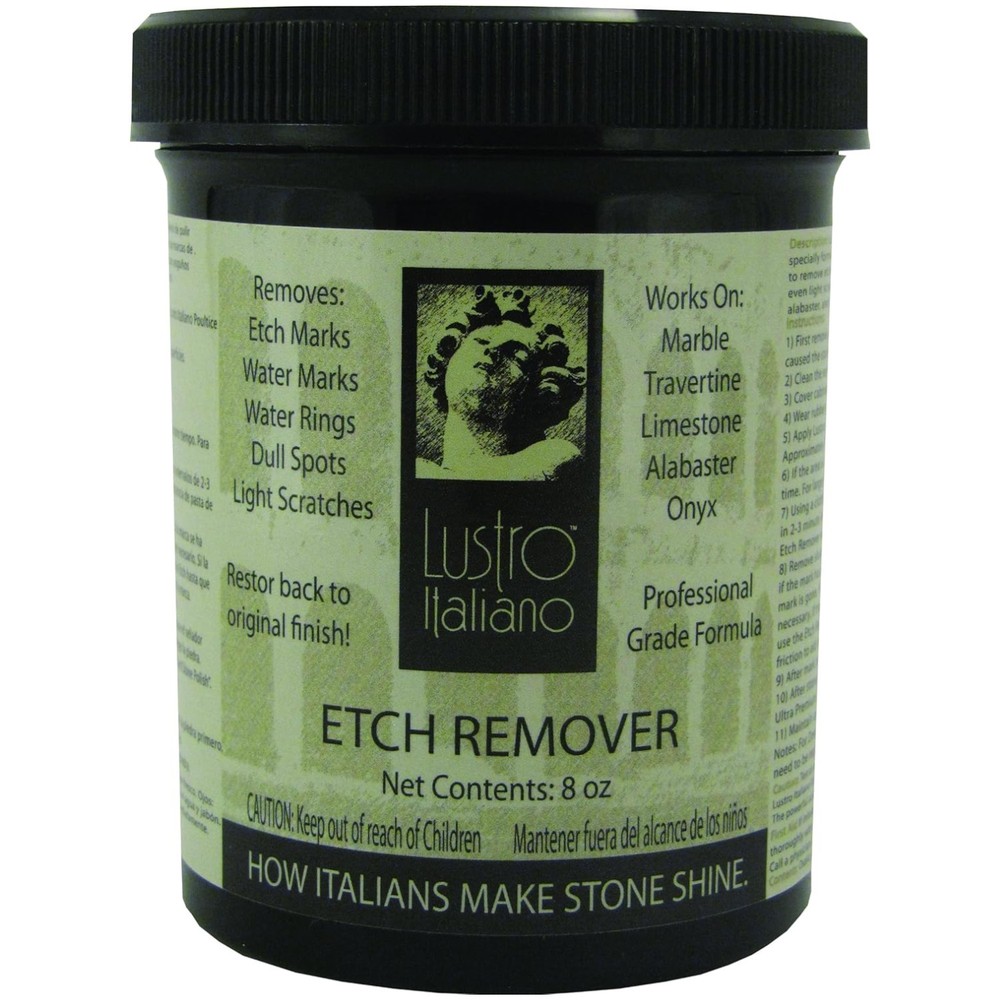 Professional Etch Remover Paste for Marble - 8 Ounce Unscented Formula