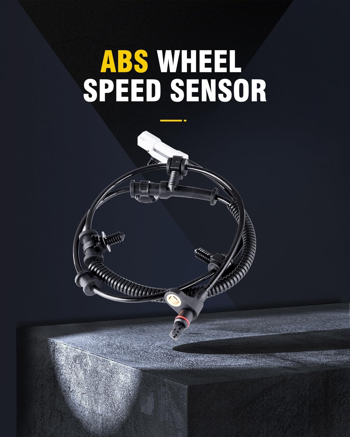 ABS Wheel Speed Sensor Front, Compatible for Jeep Grand Cherokee 2005-2010, C...