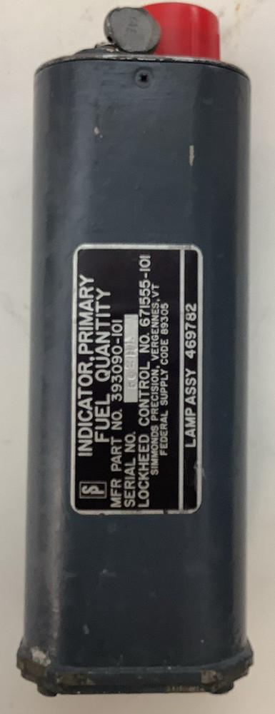 Simmonds Precision Primary Fuel Quantity Indicator Gauge 393090-101