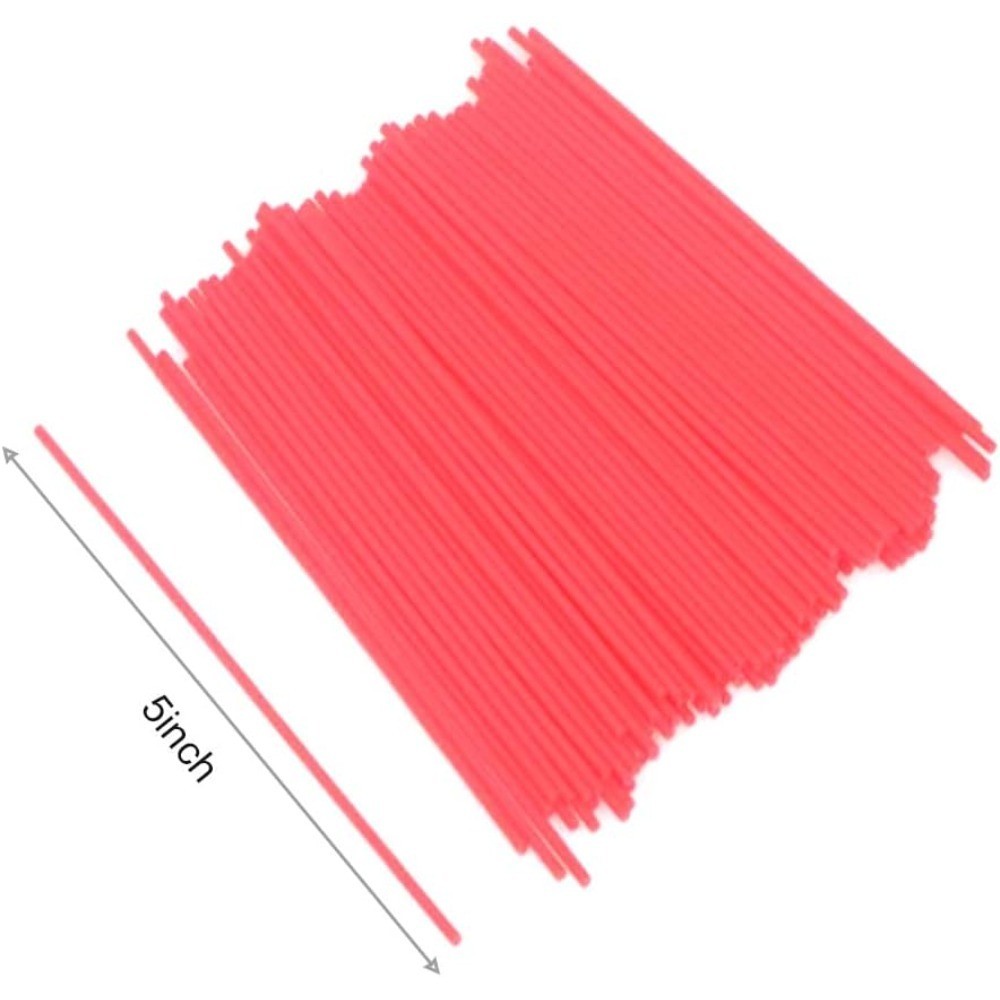 Replacement Spray Can Extension Straws 5 Inches Red Plastic 50 Pack