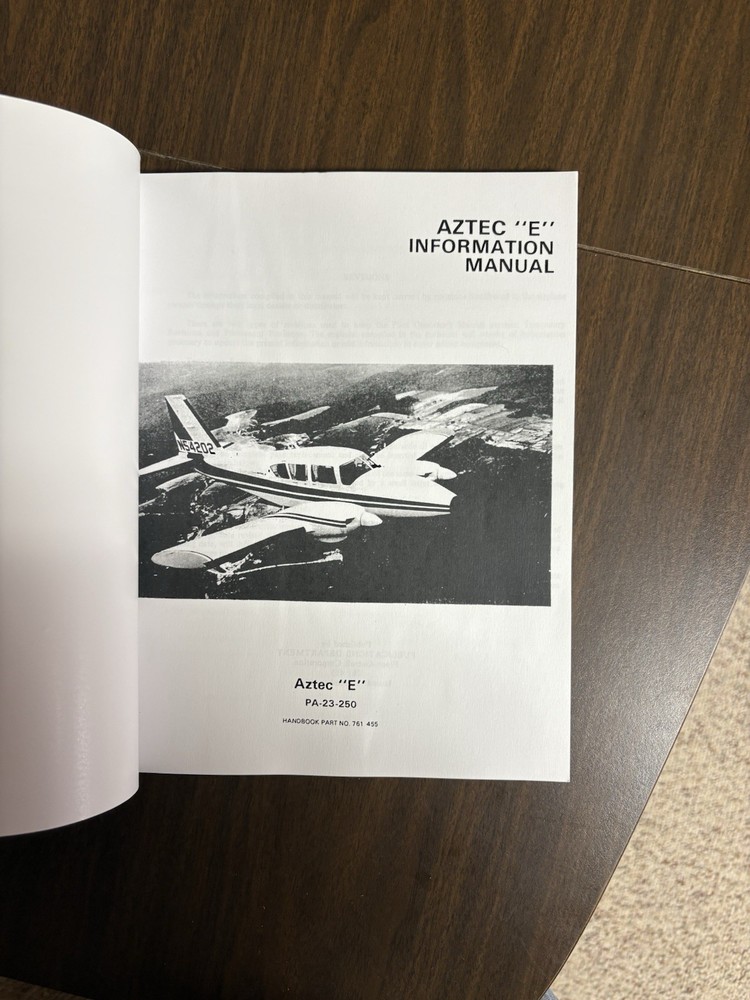 Piper Aztec E Pilot’s Operating Manual