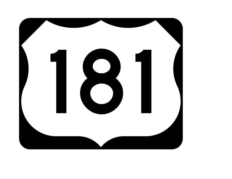 US Route 181 Sticker Decal